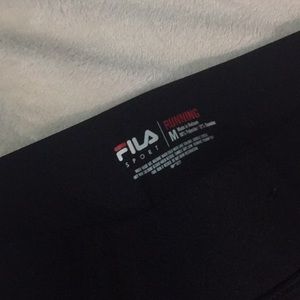 Black FILA sport running capri leggings